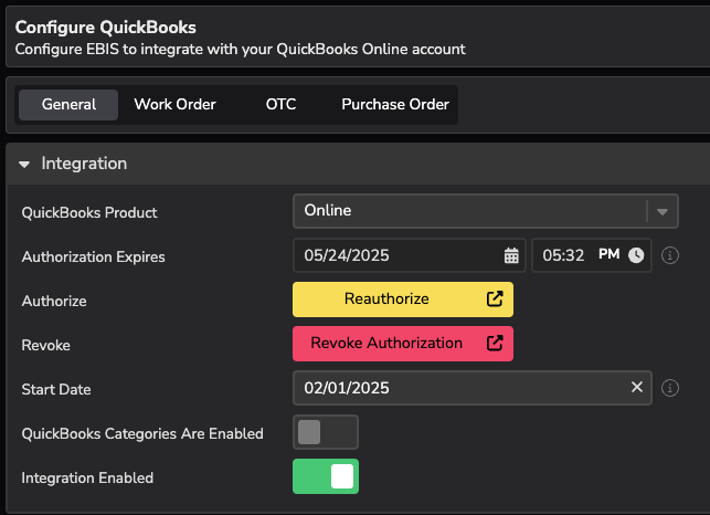QuickBooks Online - 1. Enable Integration